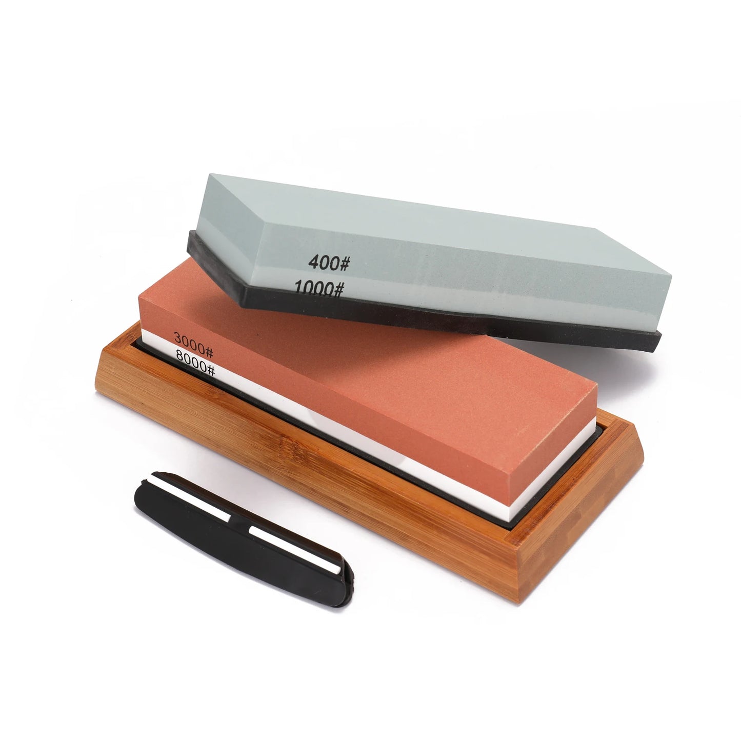 400#/1000# 3000#/8000# Premium Whetstone Knife Sharpening Grinding Stone Set Sharpener Non Slip Base Sharpener Kitchen Knives Peaceful Pleasures Health and Wellness KItC