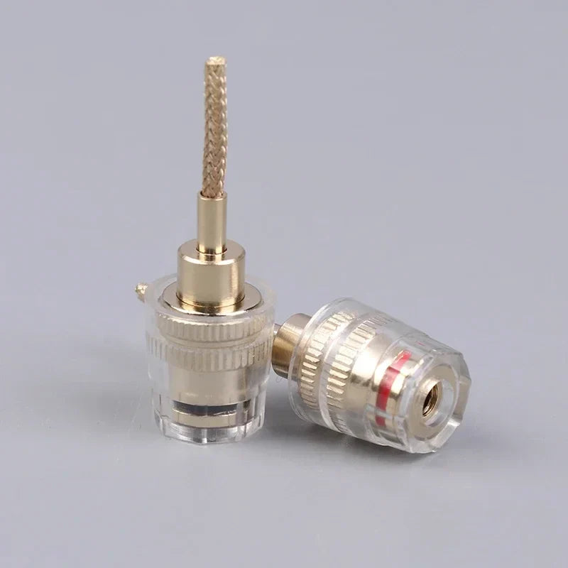4mm Banana to 2mm Pin HIFI Adapter – Gold-Plated (2/4 Pack)