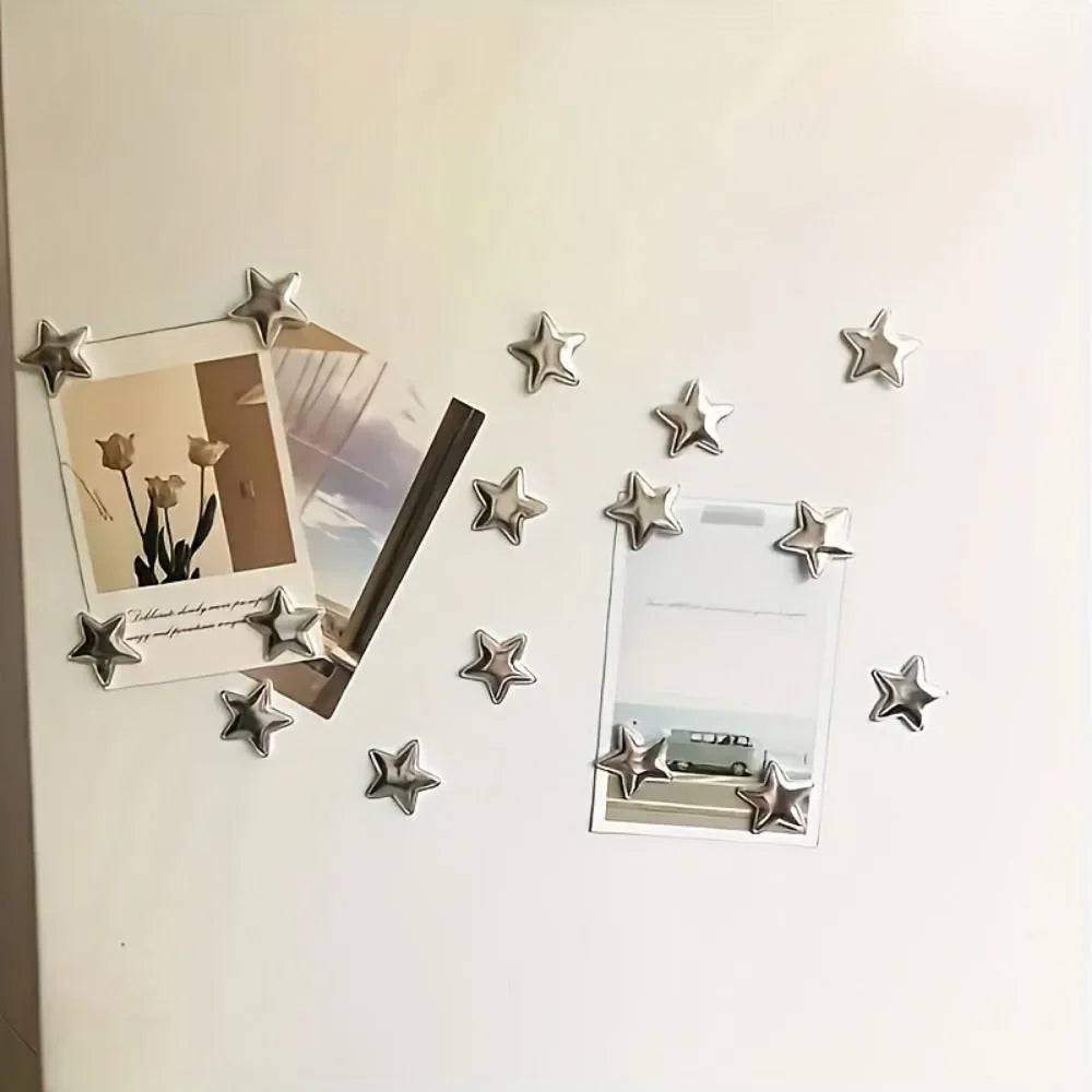 2.4CM 10/20pcs Creative Star Magnetic Refrigerator Patch For Photo Wall Mounting Entry Door Magnetic Sticker Home Decoration Peaceful Pleasures Health and Wellness