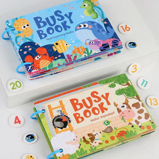 Montessori Busy Book Toddlers 1-3 Year Old Preschool Learning Peaceful Pleasures Health and Wellness