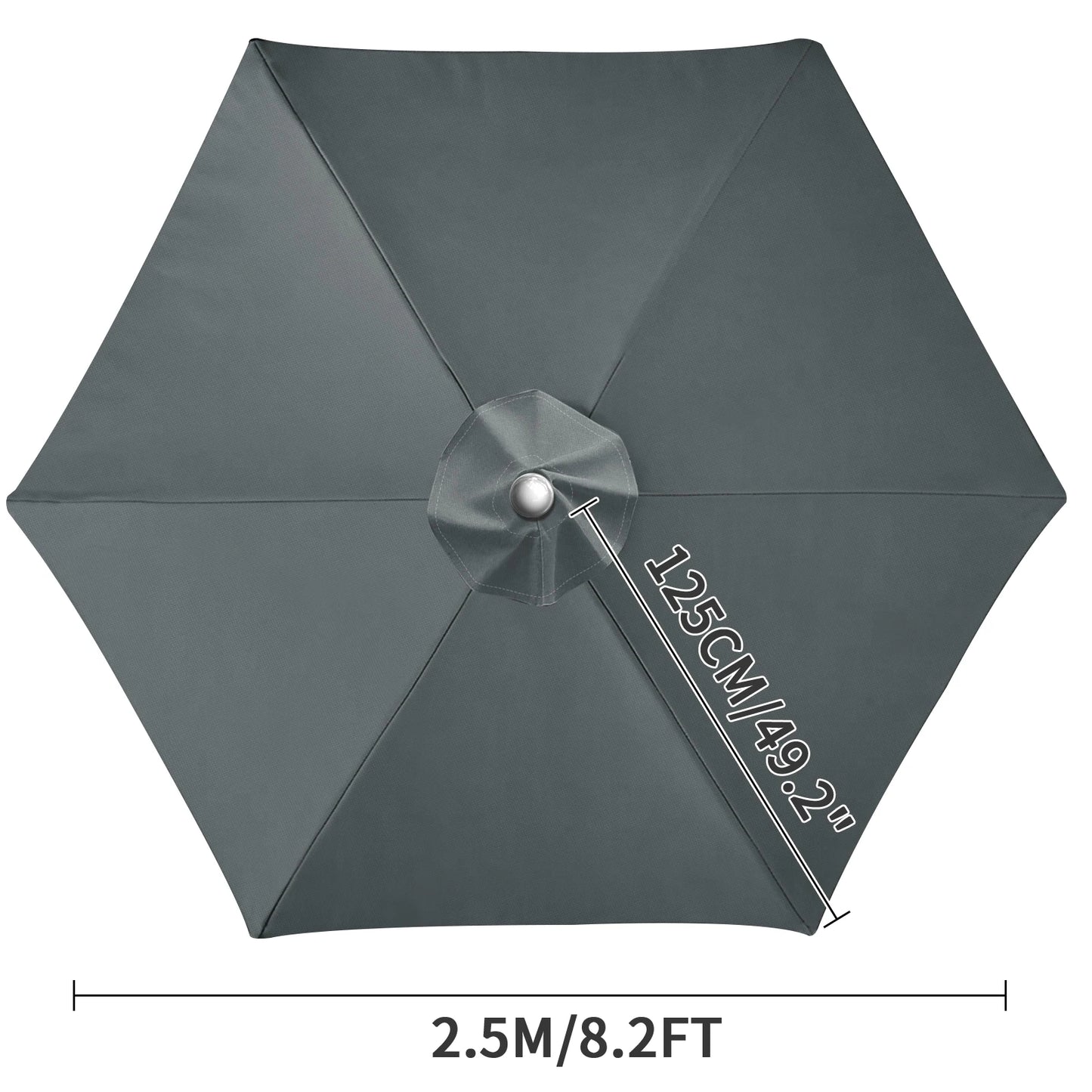 Waterproof Patio Umbrella Replacement Canopy 6 & 8 Rib
