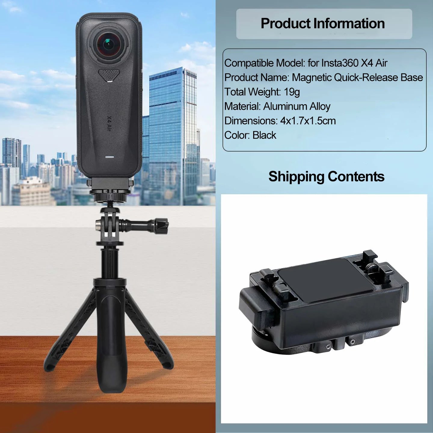 Camera Magnetic Quick Release Adapter Mount For Insta360 x4 Air Camera Camera Stand Mount Adapter For Insta360 x4 Air Peaceful Pleasures Health and Wellness