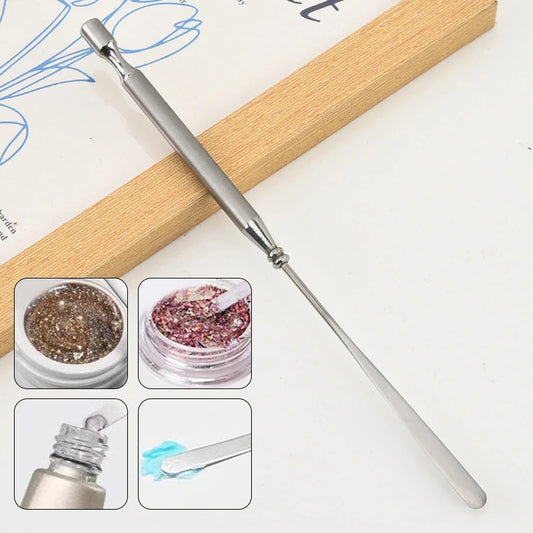 Nail Art Eye Shadow Cream Stirring Rod Stainless Metal Gel Stirring Tool Spatula Pin Nail Accesories And Pigments Mixing Tools Peaceful Pleasures Health and Wellness
