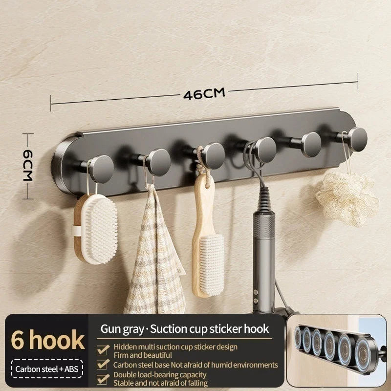 Suction Cup Hooks No-Drill Wall Hanger for Bath & Kitchen (5pc)