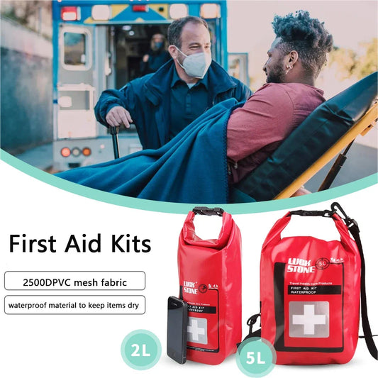 New 2L Portable Waterproof First Aid Bag Outdoor Camp Emergency Kits Case Only For Home Car Travel Fishing Hiking Sports Peaceful Pleasures Health and Wellness