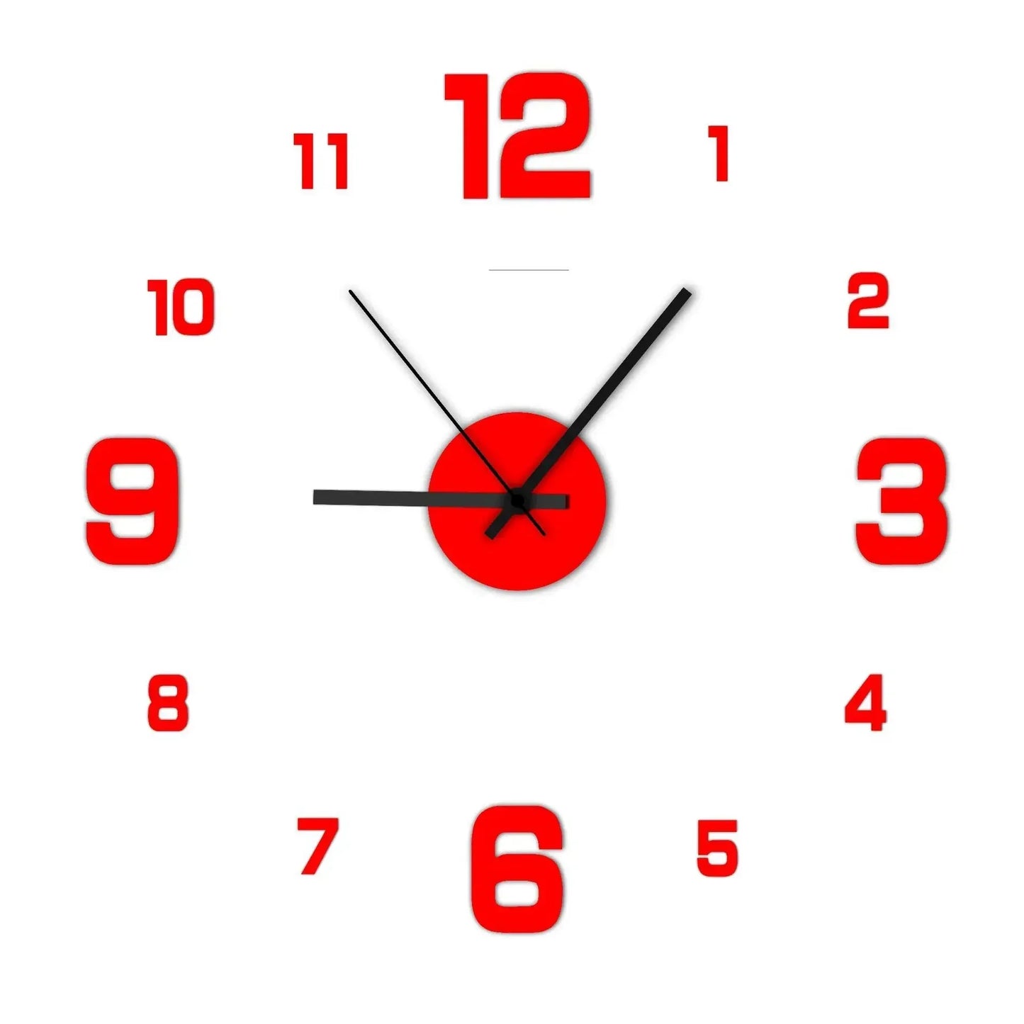 3D DIY Acrylic Mirror Wall Clock | Modern Frameless Home Decor