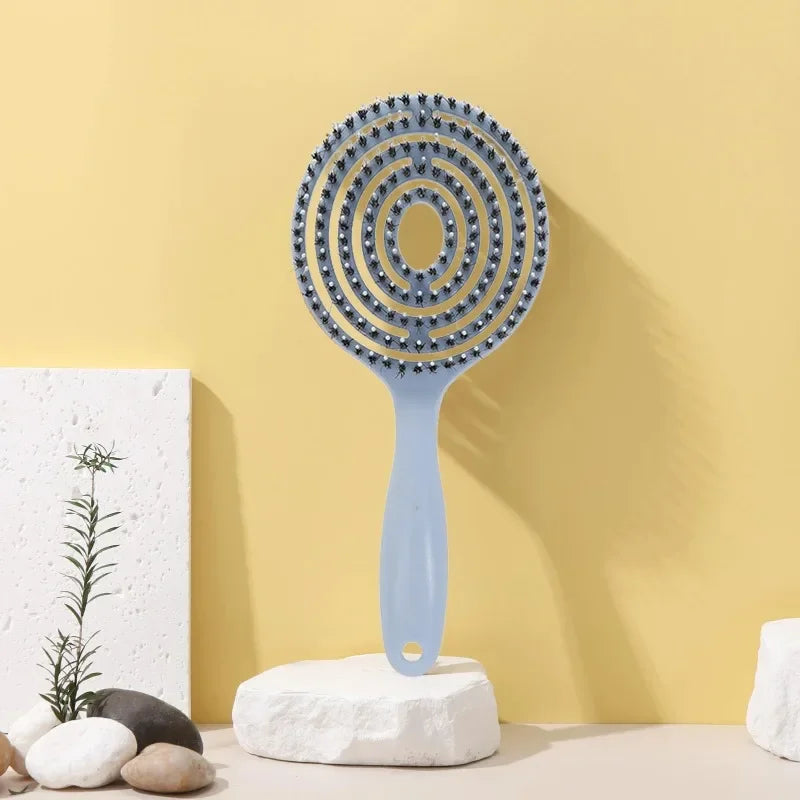 Boar Bristle Detangling Hair Brush – Scalp Massage Comb