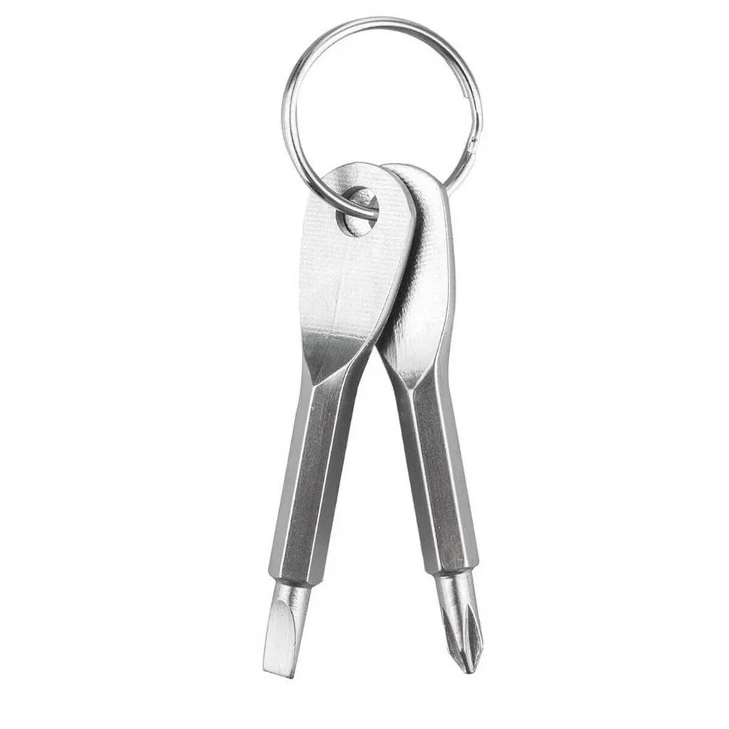 Portable EDC Multifunctional Screwdriver Set Pocket Hand Tool EDC Multifunction Phillips Screwdrivers Repair Install Keyring Peaceful Pleasures Health and Wellness