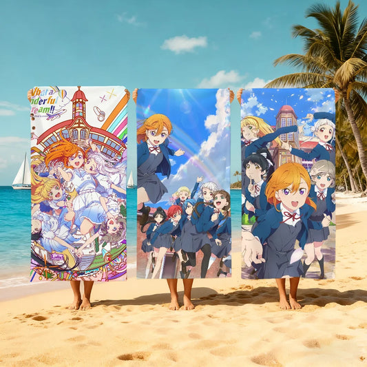 Anime Quick-Dry Beach Towel | Soft Microfiber Pool & Travel Quick-Dry Beach Towel Peaceful Pleasures Health and Wellness