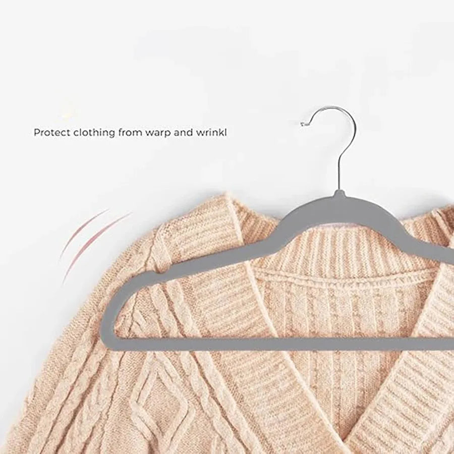 10/20/30pcs Velvet Hanger, Heavy Duty Non-Slip Hanger for Coat Pants and Formal Wear, Space Saving Garment Felt Hanger Peaceful Pleasures Health and Wellness