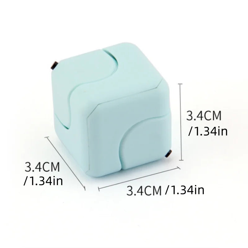 Fidget Spinner Stress Relief Magic Cube Intelligence Finger Toy, Square Wind Dice Block Mini, Educational Handheld Puzzle Game Peaceful Pleasures Health and Wellness