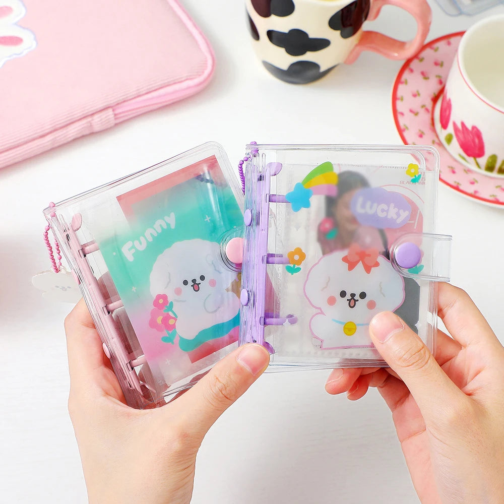 Cute Bear PVC Three Hole Loose Leaf Album Transparent Cartoon