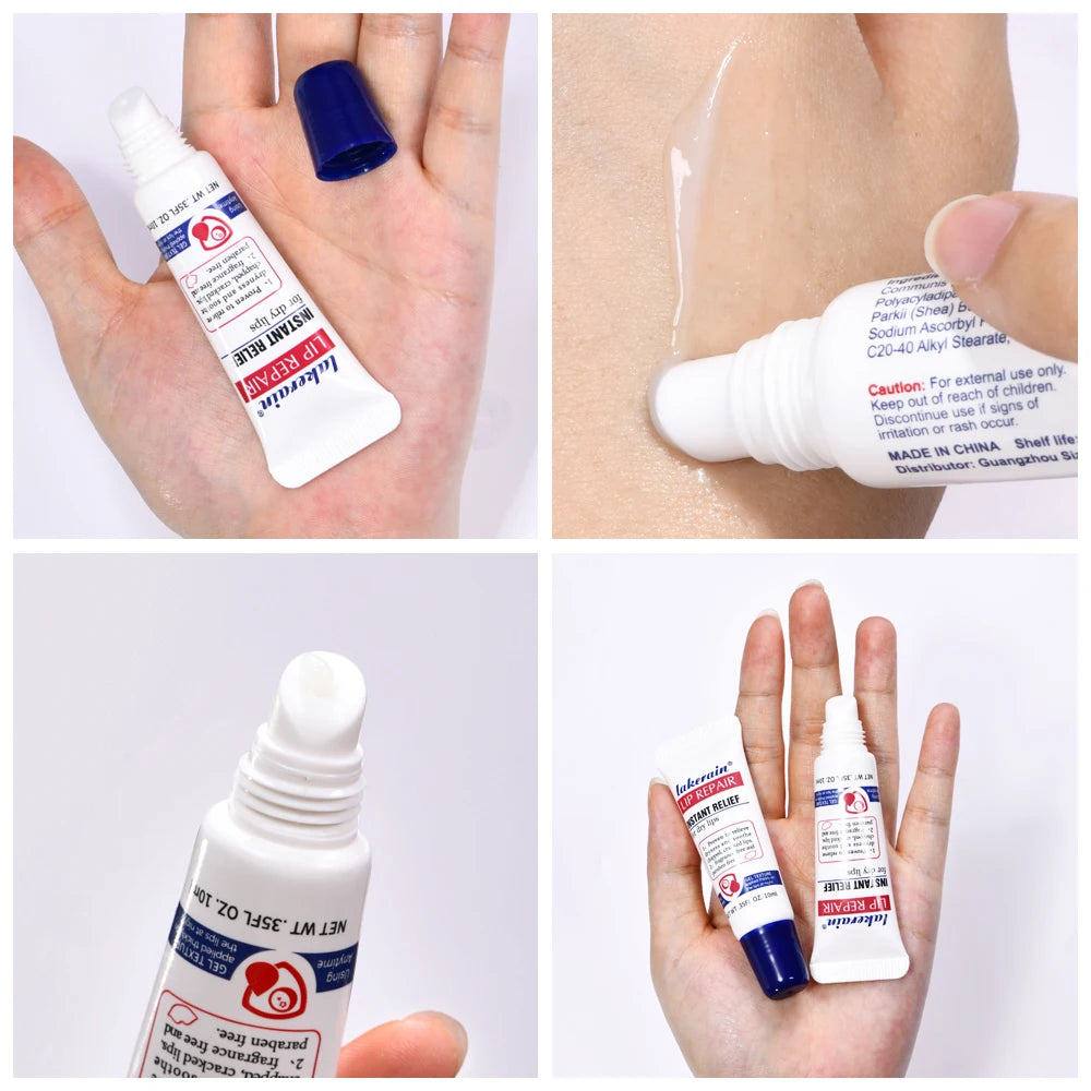 Lip Repair Balm Moisturizing Ointment Pack Of Two Instant Relief For Dry Lips Liquid Formula Reduces Chapping Lip balm lip oil Peaceful Pleasures Health and Wellness