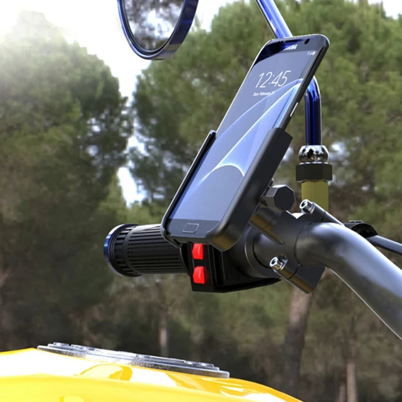 Aluminum Alloy Bike Phone Mount 360° Rotation Anti Shake Handlebar Phone Holder for Motorcycle Electric Bike and Bicycle Peaceful Pleasures Health and Wellness