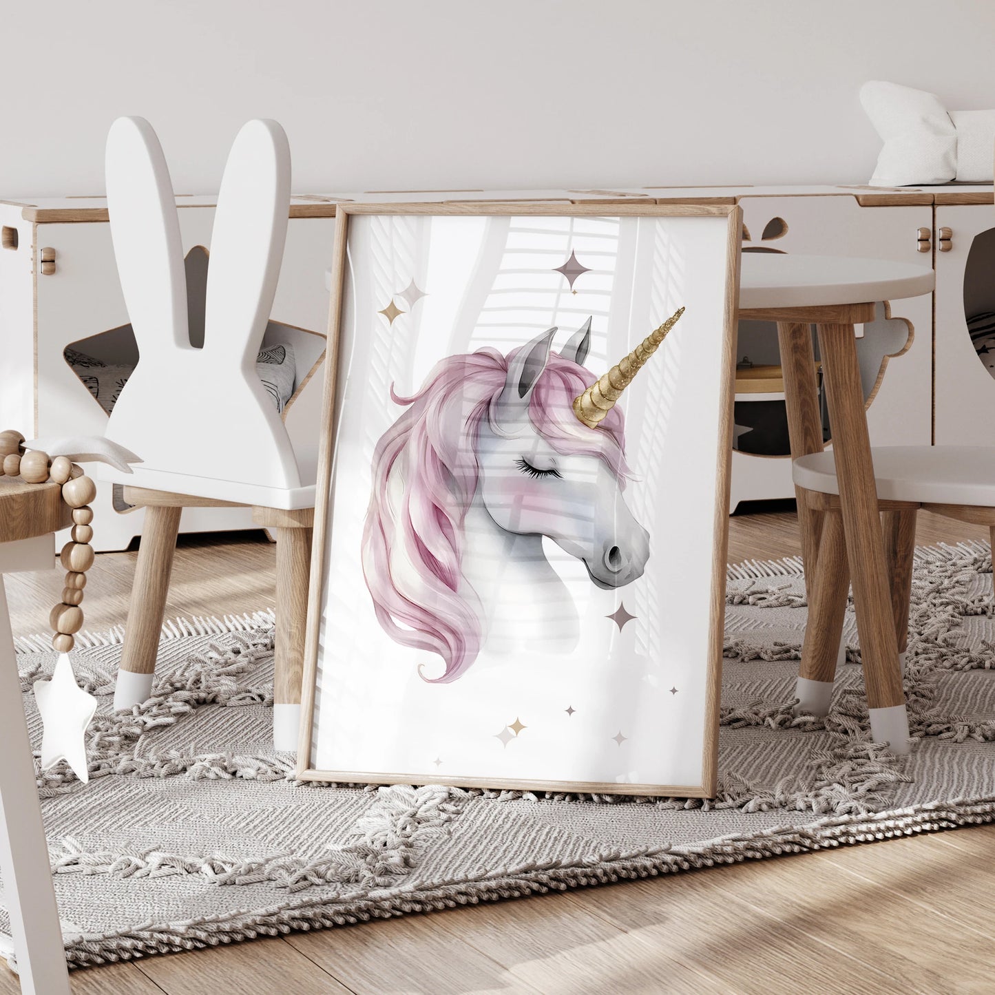 3-Piece Unicorn Castle Canvas Wall Art | Kids Room Decor