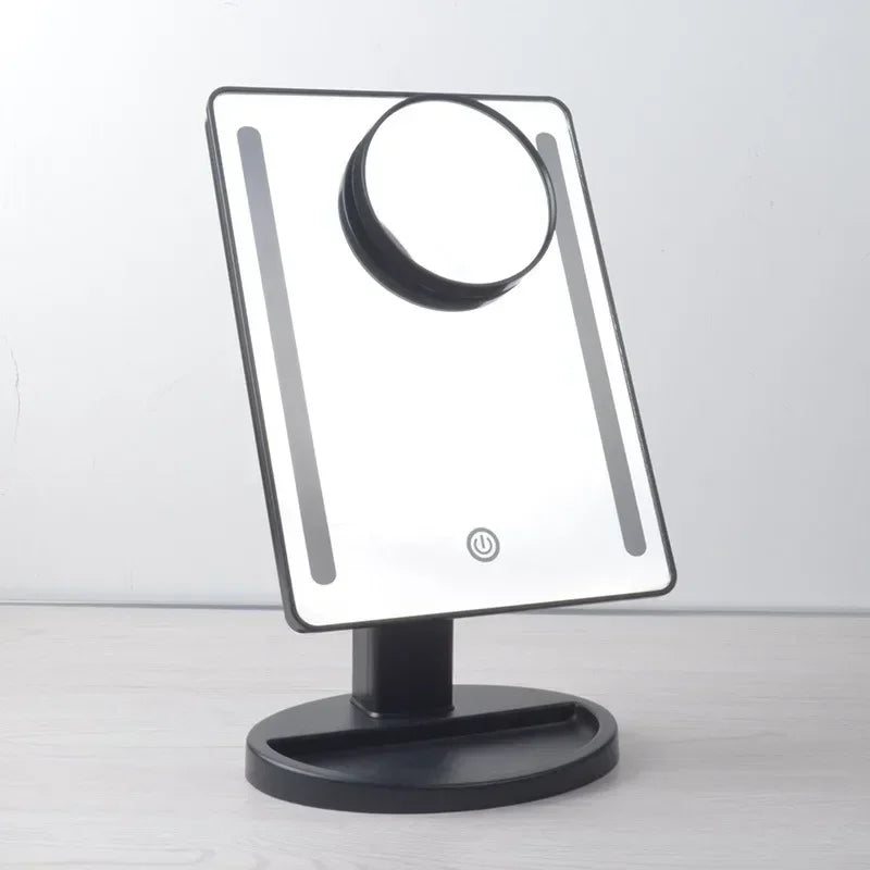 LED Lighted Makeup Mirror 10x Magnifying Tabletop Vanity Mirror