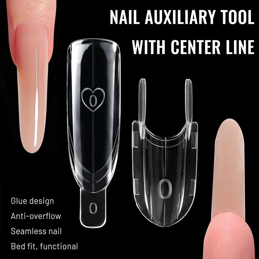 120pcs New Sandwich Dual Nail Forms 15 Size Full Cover Top & Bottom Mold For Nail Art Extension Manicure Kit Peaceful Pleasures Health and Wellness