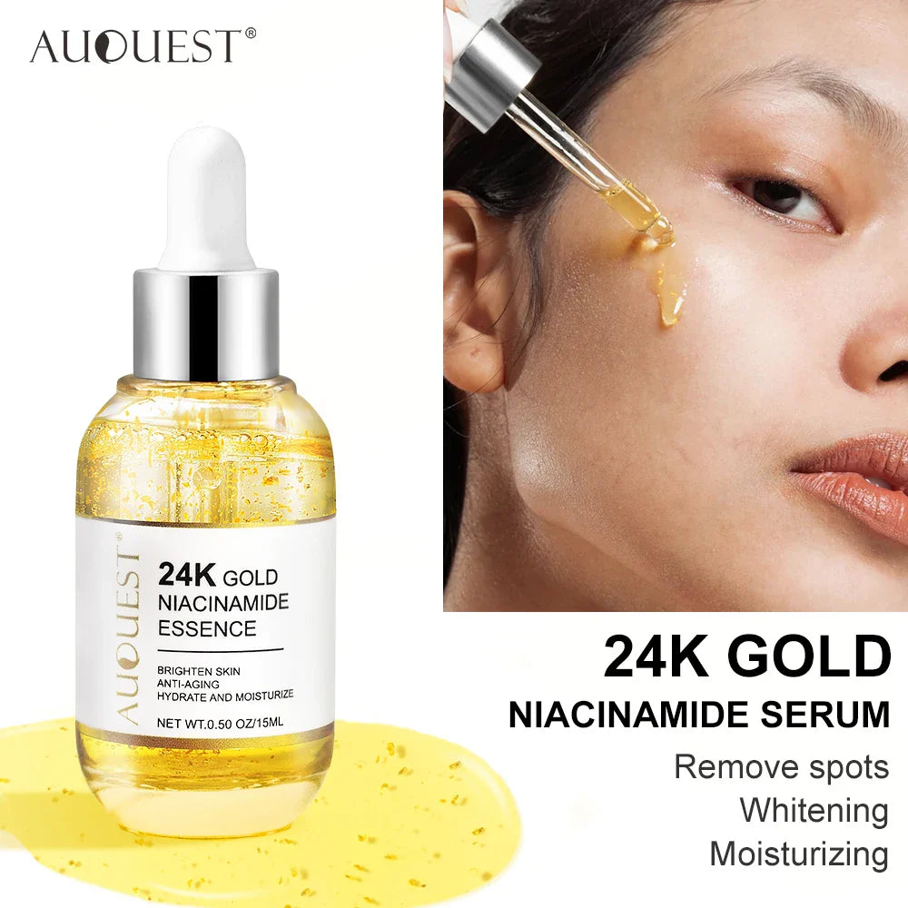 AUQUEST 24K Gold Niacinamide Face Serum – Brightening & Hydrating