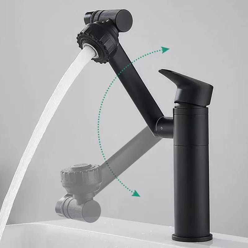 Stainless Steel Single-Handle Hot & Cold Bathroom Basin Faucet