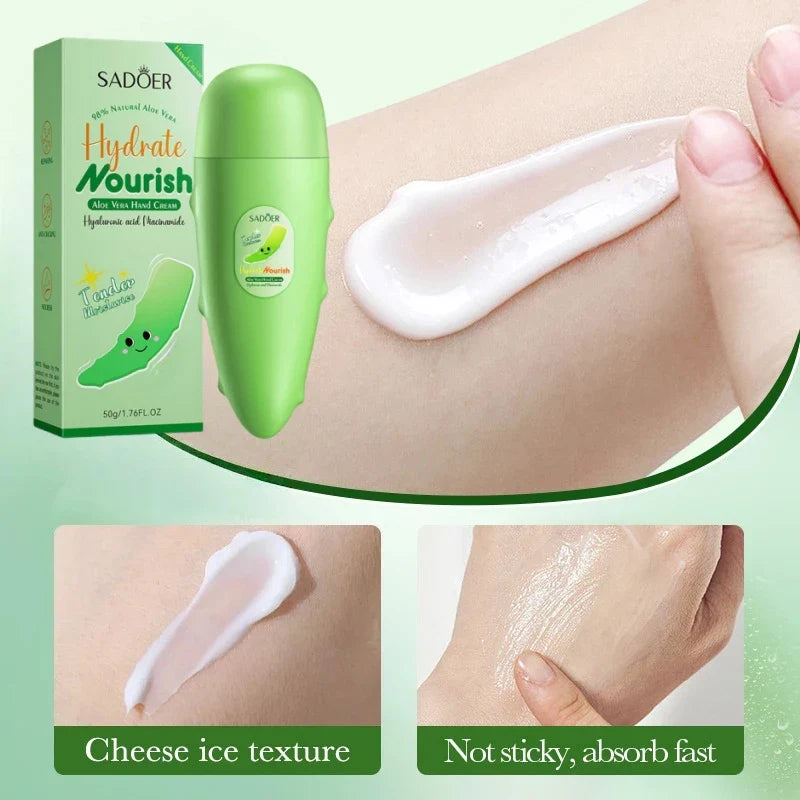SADOER Aloe Vera Hand Cream 50g – Moisturizing & Non-Greasy
