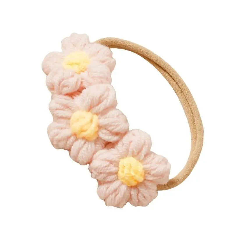 Baby Floral Headband – Soft Knit Hairband for Girls 0–1Y