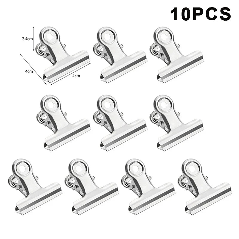 10-Pack Stainless Steel Food Bag Sealing Clips – Airtight & Reusable