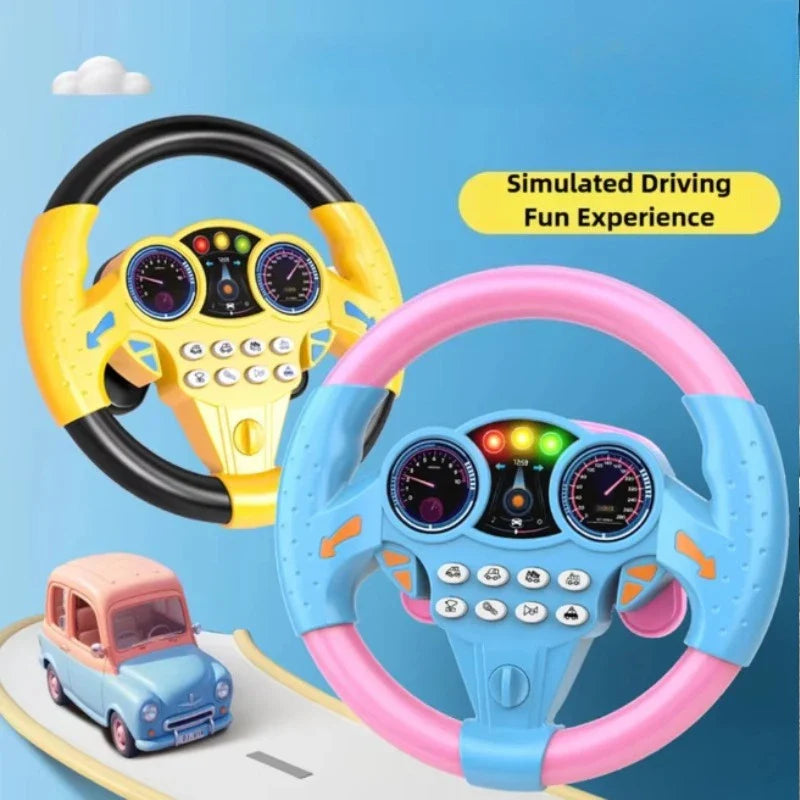 Kids Backseat Steering Wheel Toy – Lights & Music for Toddlers