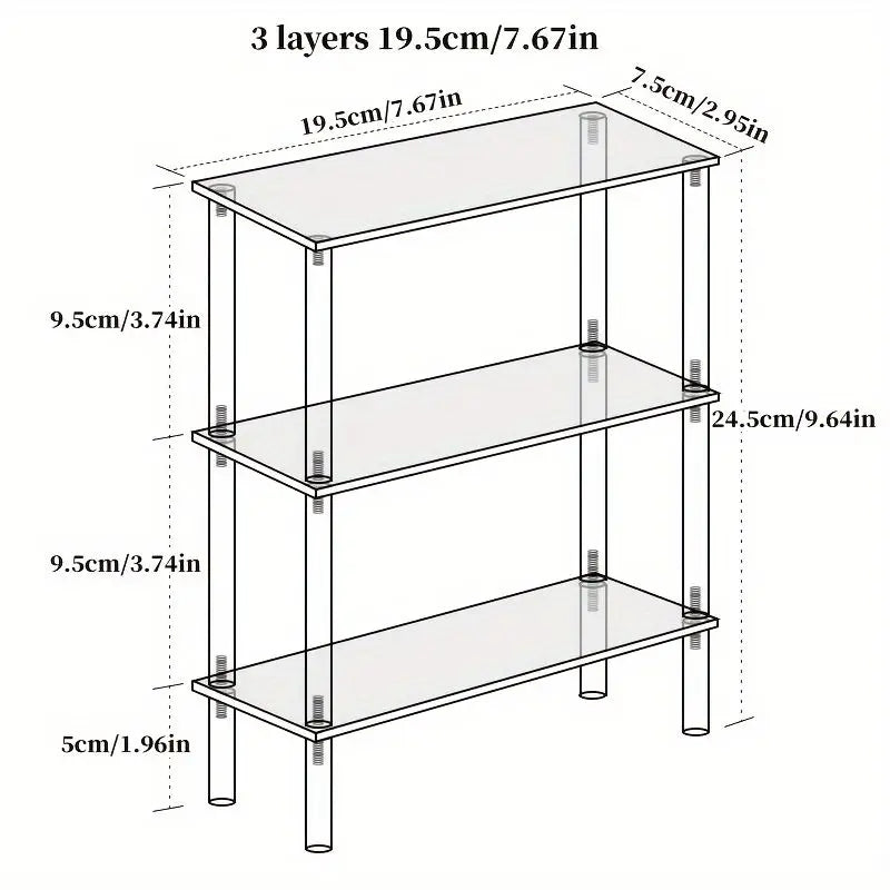 Clear Acrylic Display Stand Riser Rack – Figures, Perfume & Cupcake