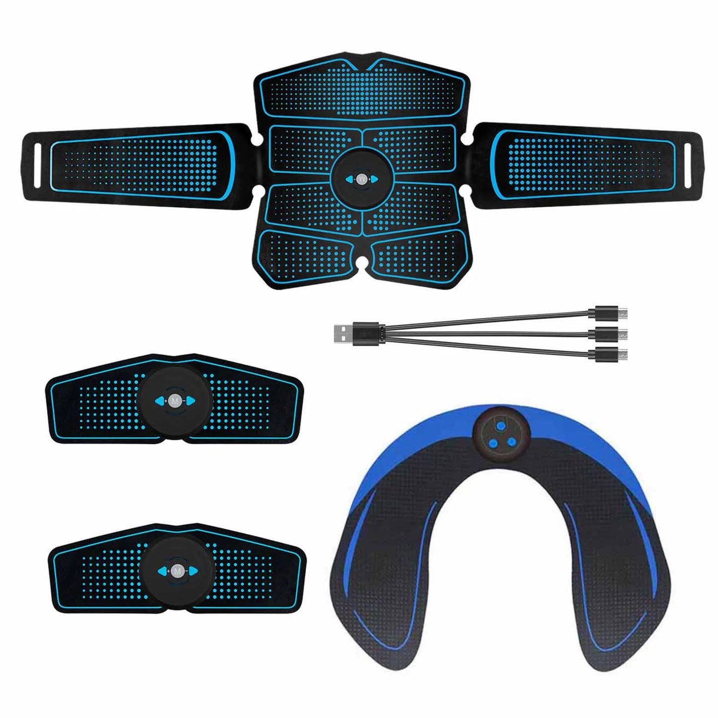 EMS Abs Stimulator Belt – 8 Pad Muscle Toner for Core & Arms