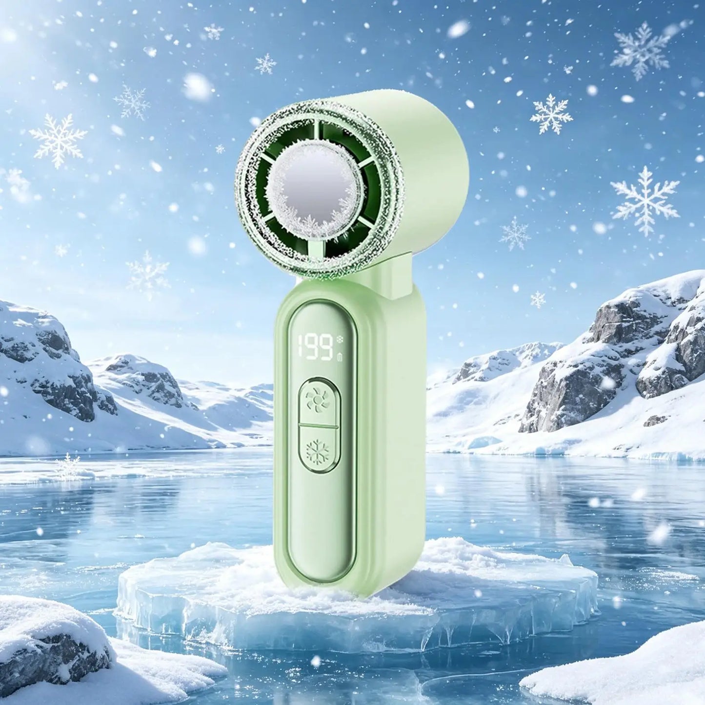 Portable Mini Handheld Fan USB Rechargeable 199-Speed LED