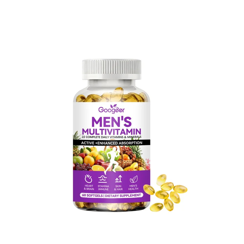 Googeer Men's Multivitamin Softgels 60 CT | Zinc, Vitamin D & C
