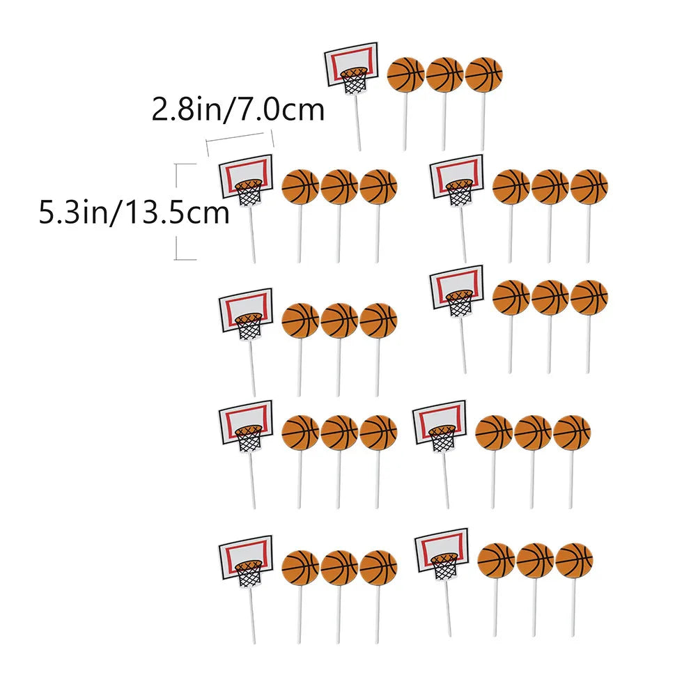 Basketball Birthday Party Cake Decor Picks Toppers for Cupcake Decoration Peaceful Pleasures Health and Wellness