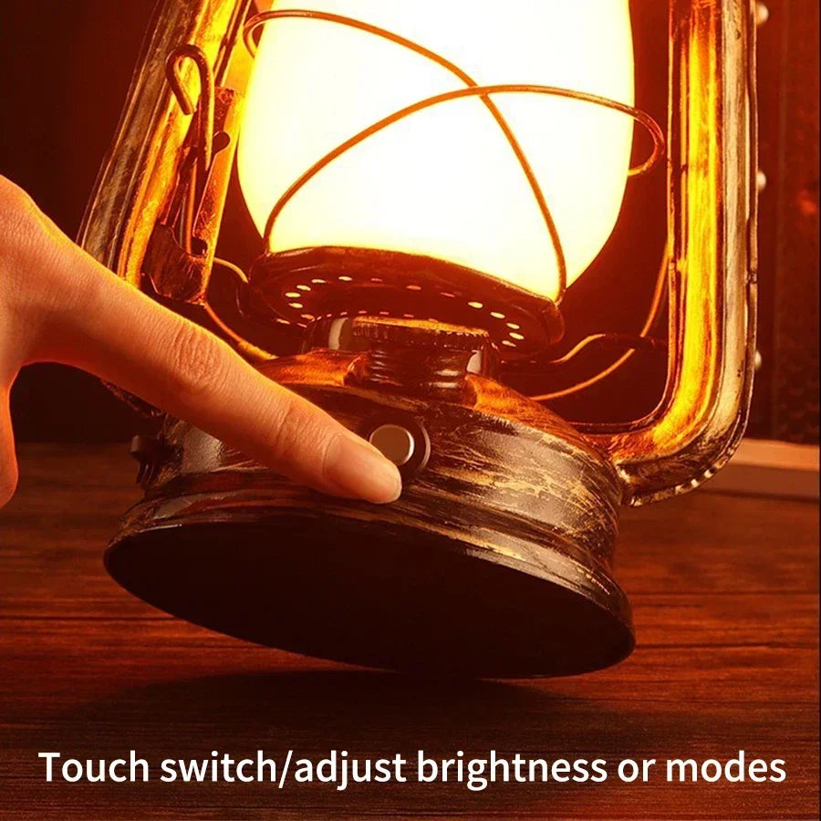 Retro LED Horse Lantern – Rechargeable Portable Hanging Lamp