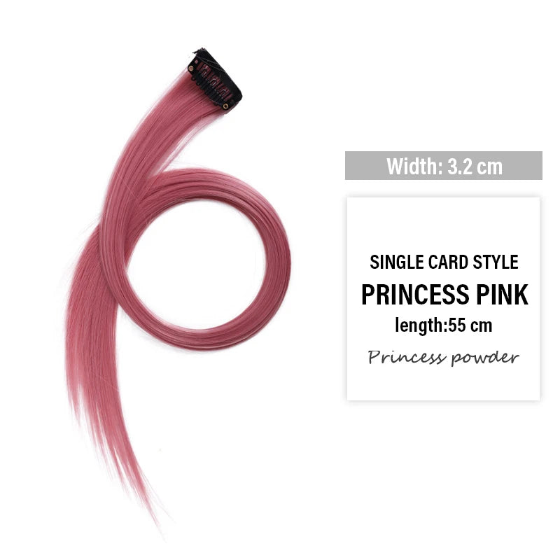 Colored Clip-In Hair Extensions | 55cm Synthetic Weft