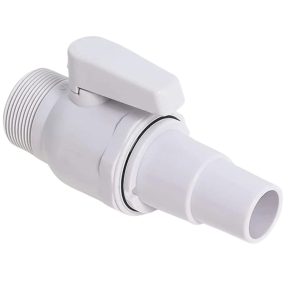 2-Way Ball Valve Pool Pump Valve 1.5 - 1.25in Pool Filter Stop Connector Maximum 50 PSI Pressure Rating for Home Backyard Plunge Peaceful Pleasures Health and Wellness