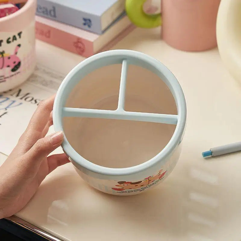 Cute Cartoon Makeup Brush Holder & Desktop Organizer