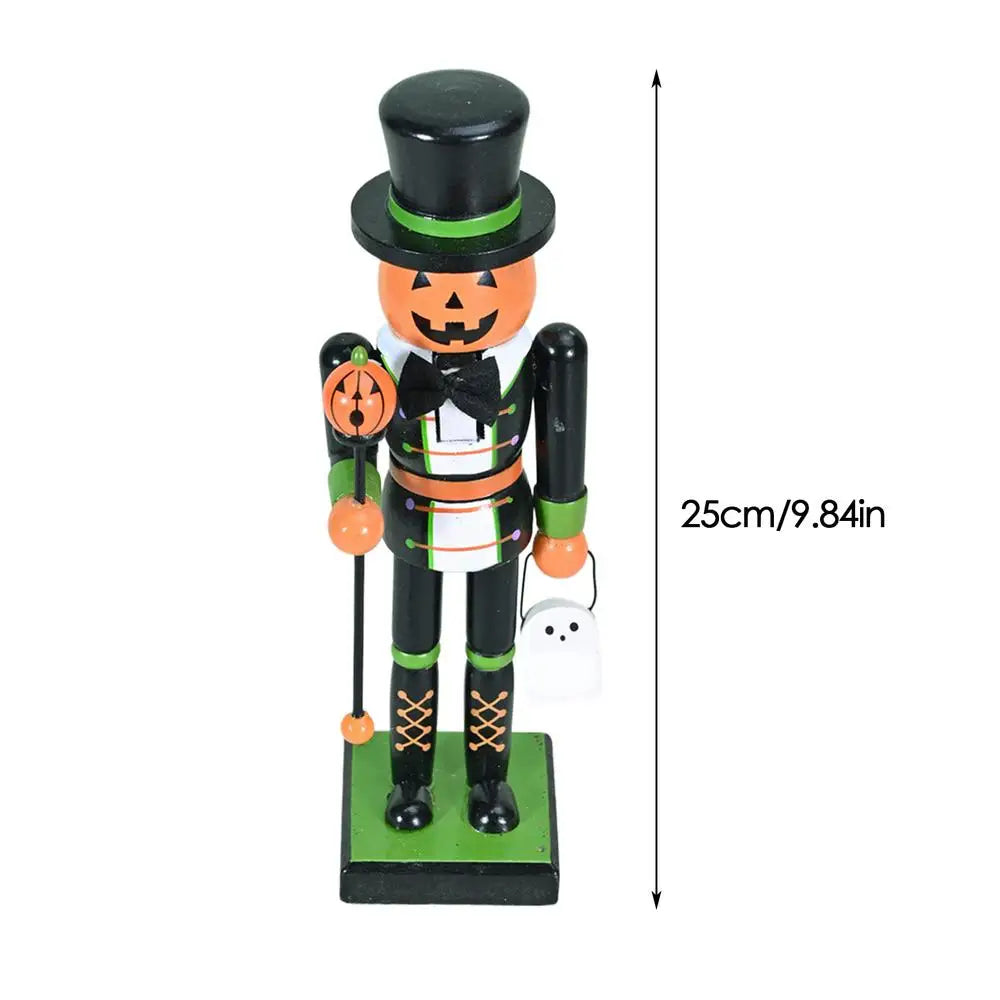 Halloween Nutcracker Figures Wooden Nutcracker Soldier Holiday Decor Goody Bag Fillers Spooky Decor Figurine for Home Display Peaceful Pleasures Health and Wellness Pumpkin Man CN