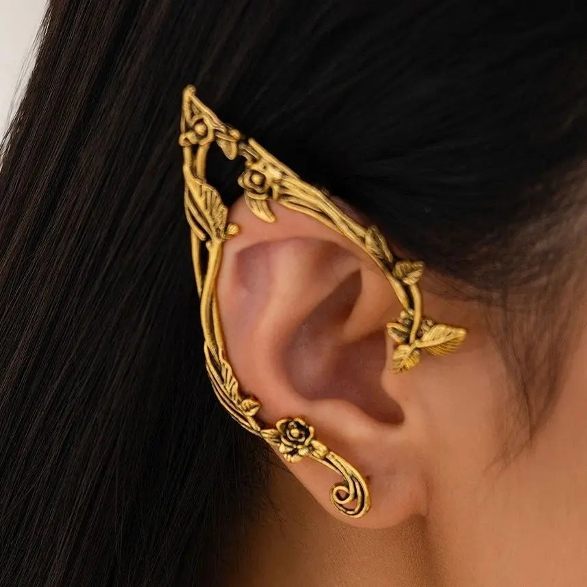 Elf Irregular alloy earrings Cute Jewelry Accessories Fairy Clip Personality Creative Earrings Wedding Girls Jewelry Gifts New Peaceful Pleasures Health and Wellness