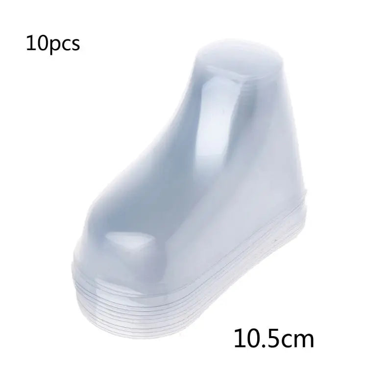 10-Pack Clear PVC Baby Shoe Display Stands | Bootie Showcase