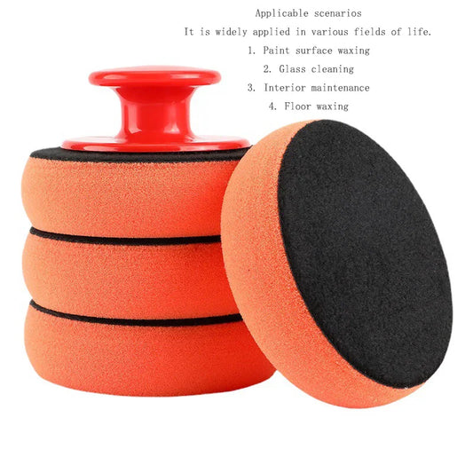 Car Waxing Sponge with Handle – Interior Leather Polish Tool Car Detailing Sponge Peaceful Pleasures Health and Wellness