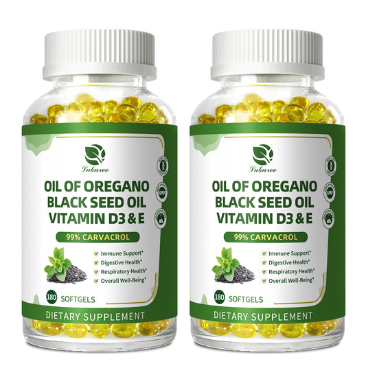 Organic Oregano Oil Capsules with Black Seed Oil – Immune & Gut Support Herbal Supplement Peaceful Pleasures Health and Wellness