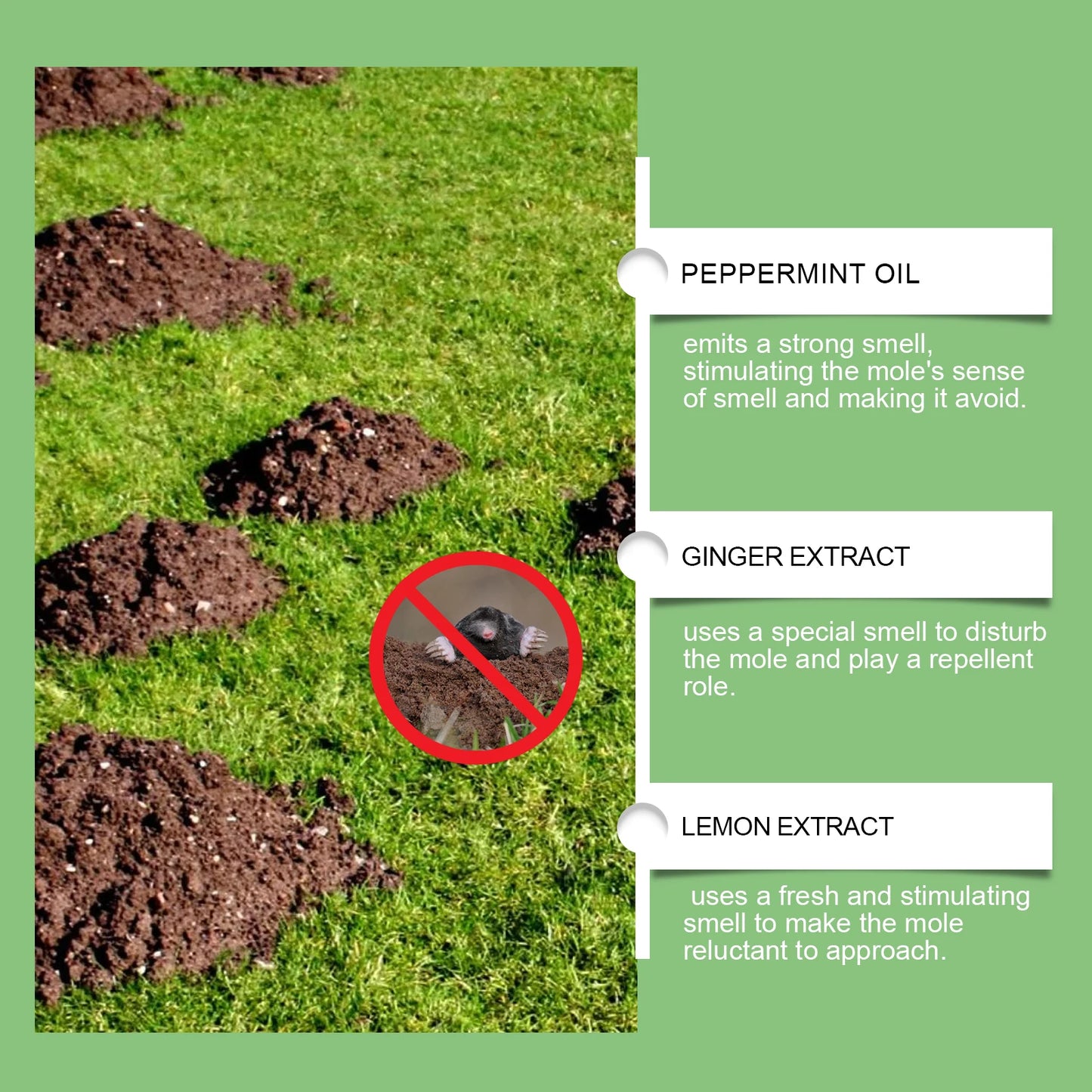 MoonSpry 10-Pack Mole Repellent Pills – Odorless Outdoor Pest Control