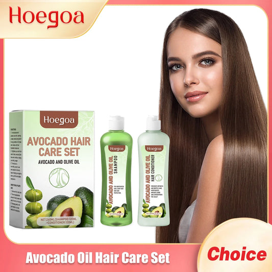 Hoegoa Avocado Oil Shampoo & Conditioner Set 240ml Shampoo & Conditioner Set Oasis Select