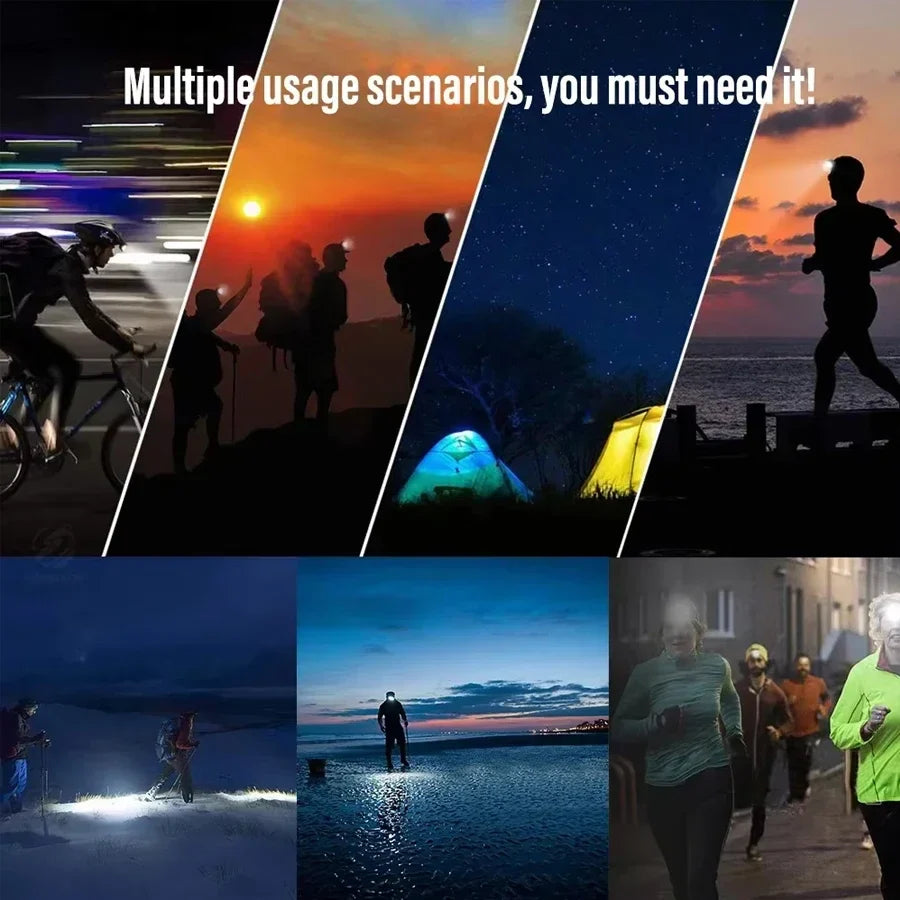 USB Rechargeable LED Headlamp | Motion Sensor, 4 Modes