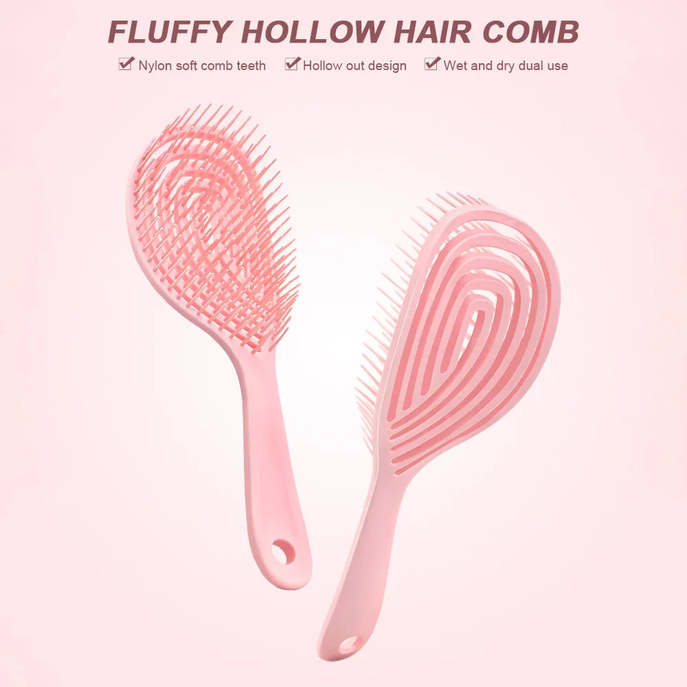 Anti-Static Hollow Rib Detangling Comb – Dry & Wet Hair