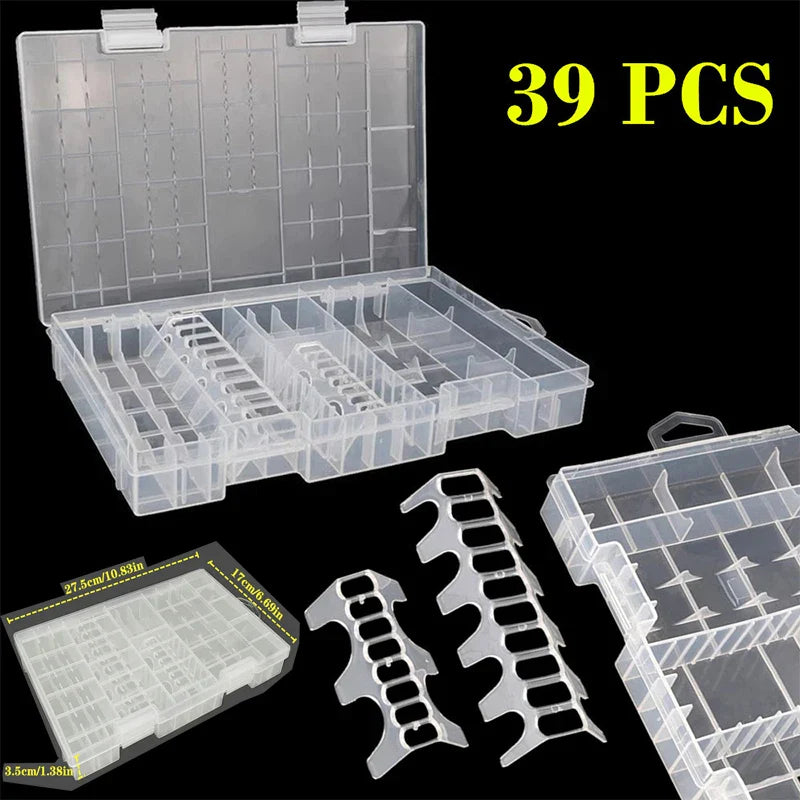 100-Slot AA & AAA Battery Storage Box | Transparent Organizer
