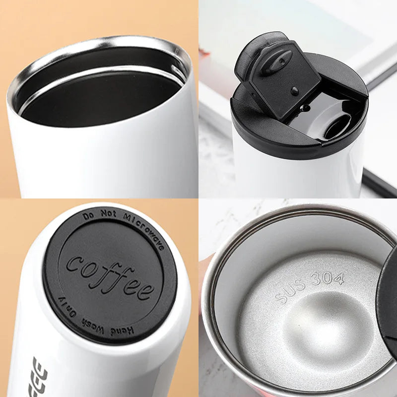 Stainless Steel Vacuum Thermos Travel Mug – Leakproof 12-24Hr