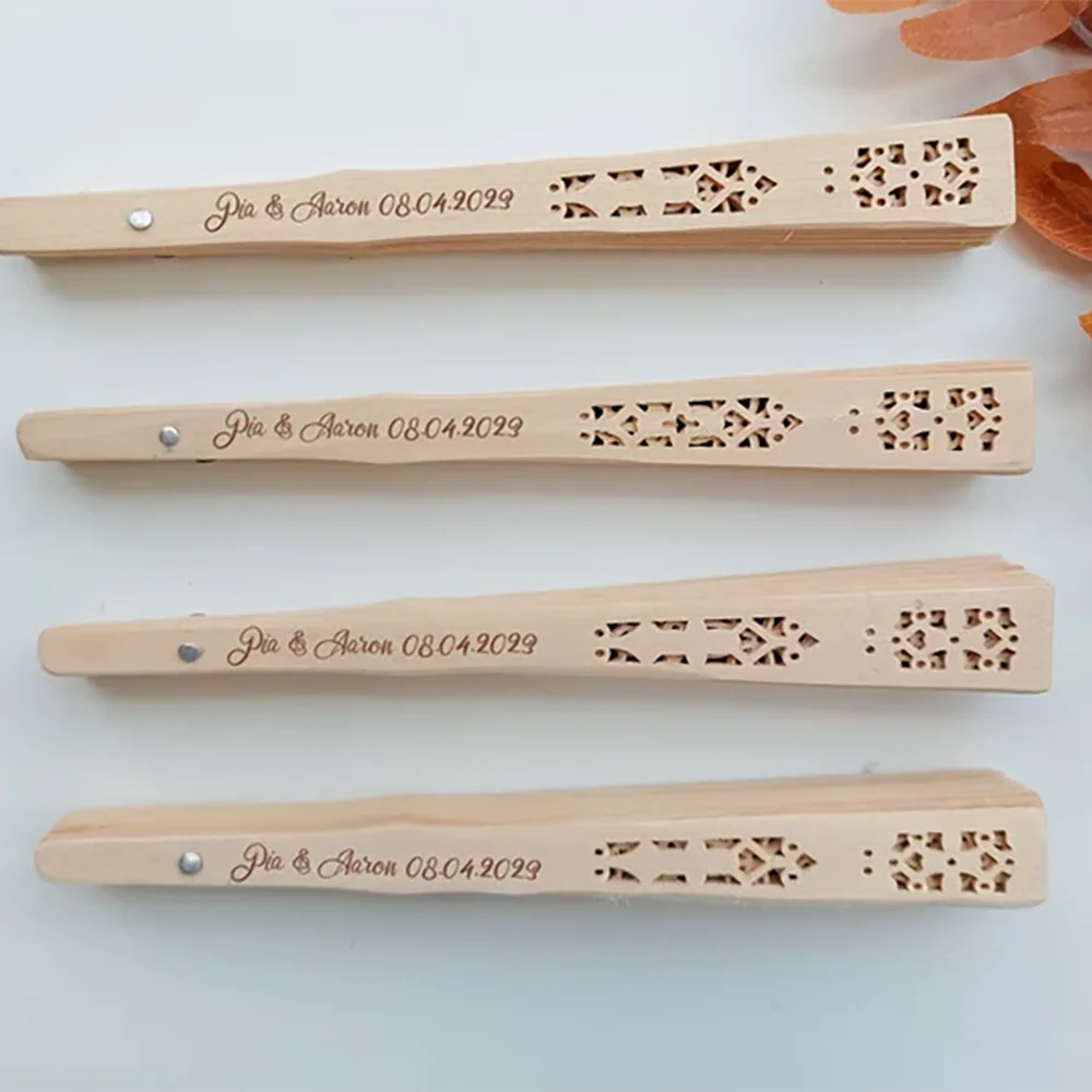 Personalized Wooden Hand Fan | Wedding & Bridal Party Favor