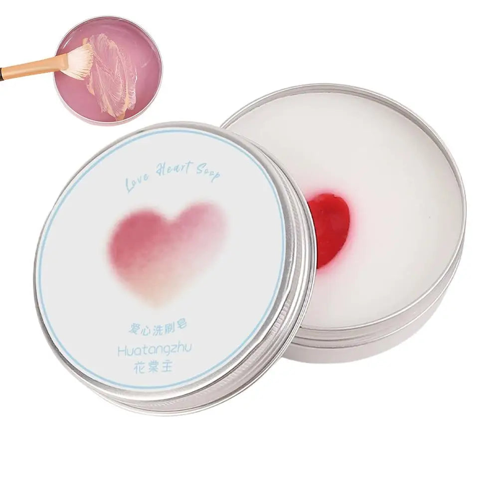Makeup Brush Cleaner Soap & Silicone Mat – Deep Color Removal for Brushes, Sponges & Powder Puffs, Peach Oolong Scent Peaceful Pleasures Health and Wellness B