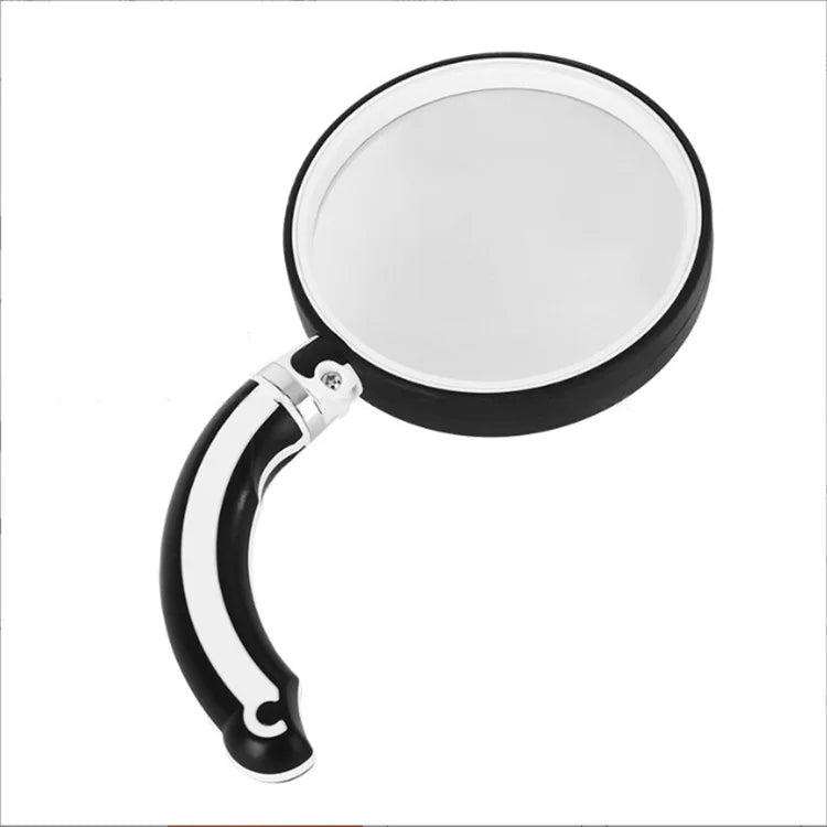 Rubber Handle Magnifier Folding and Rotating Handheld Magnifying Glass for Elderly High-Definition Reading Peaceful Pleasures Health and Wellness